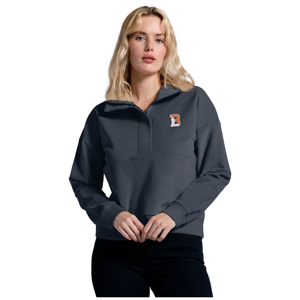 Women's League Collegiate Wear Navy Bucknell Bison Half-Zip Sweatshirt