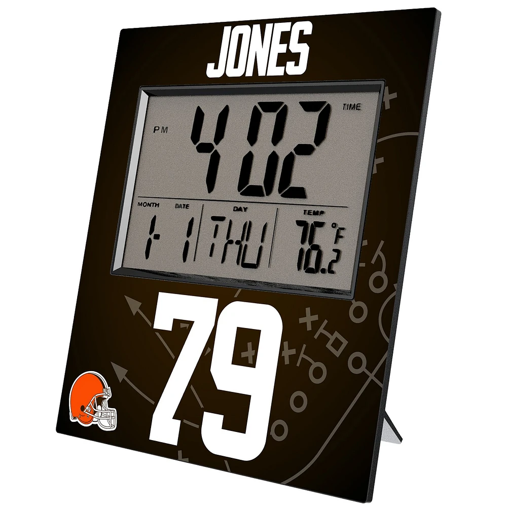 Keyscaper Dawand Jones Cleveland Browns Digital Desk & Wall Clock