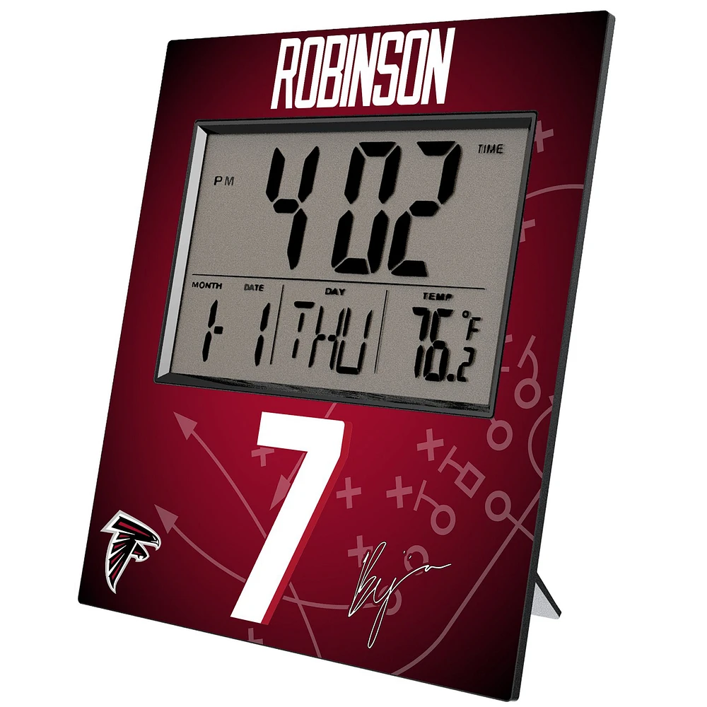 Keyscaper Bijan Robinson Atlanta Falcons Digital Desk & Wall Clock
