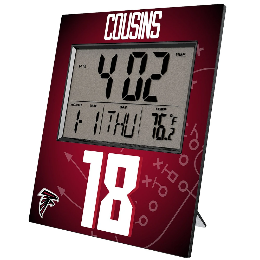 Keyscaper Kirk Cousins Atlanta Falcons Digital Desk & Wall Clock
