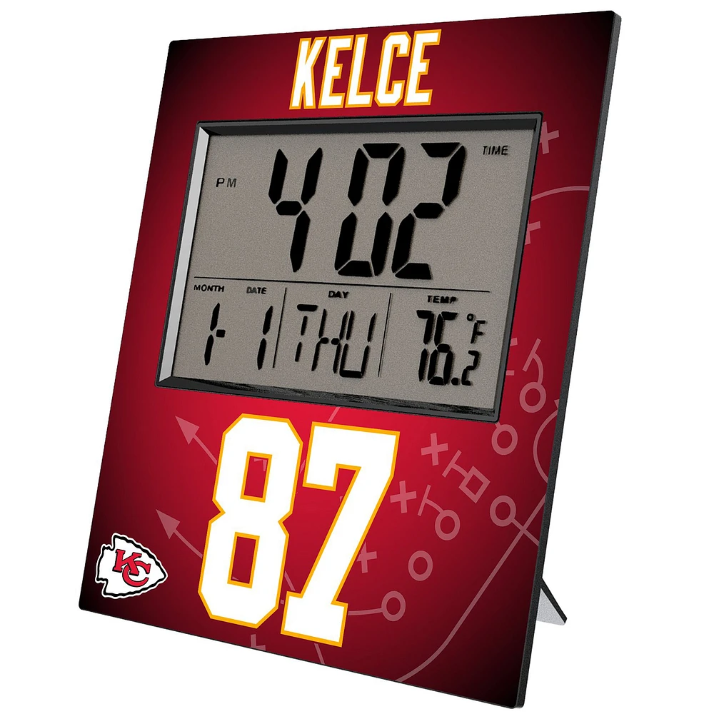 Keyscaper Travis Kelce Kansas City Chiefs Digital Desk & Wall Clock