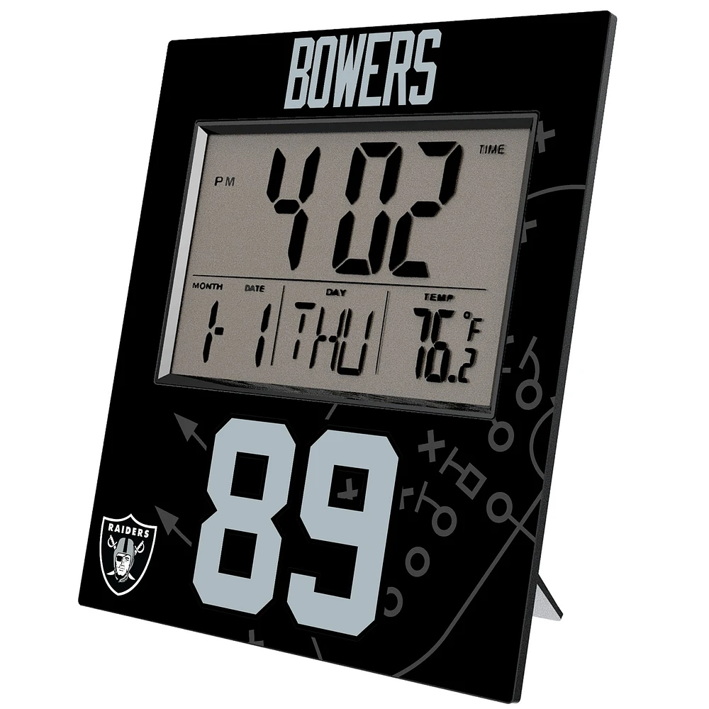 Keyscaper Brock Bowers Las Vegas Raiders Digital Desk & Wall Clock