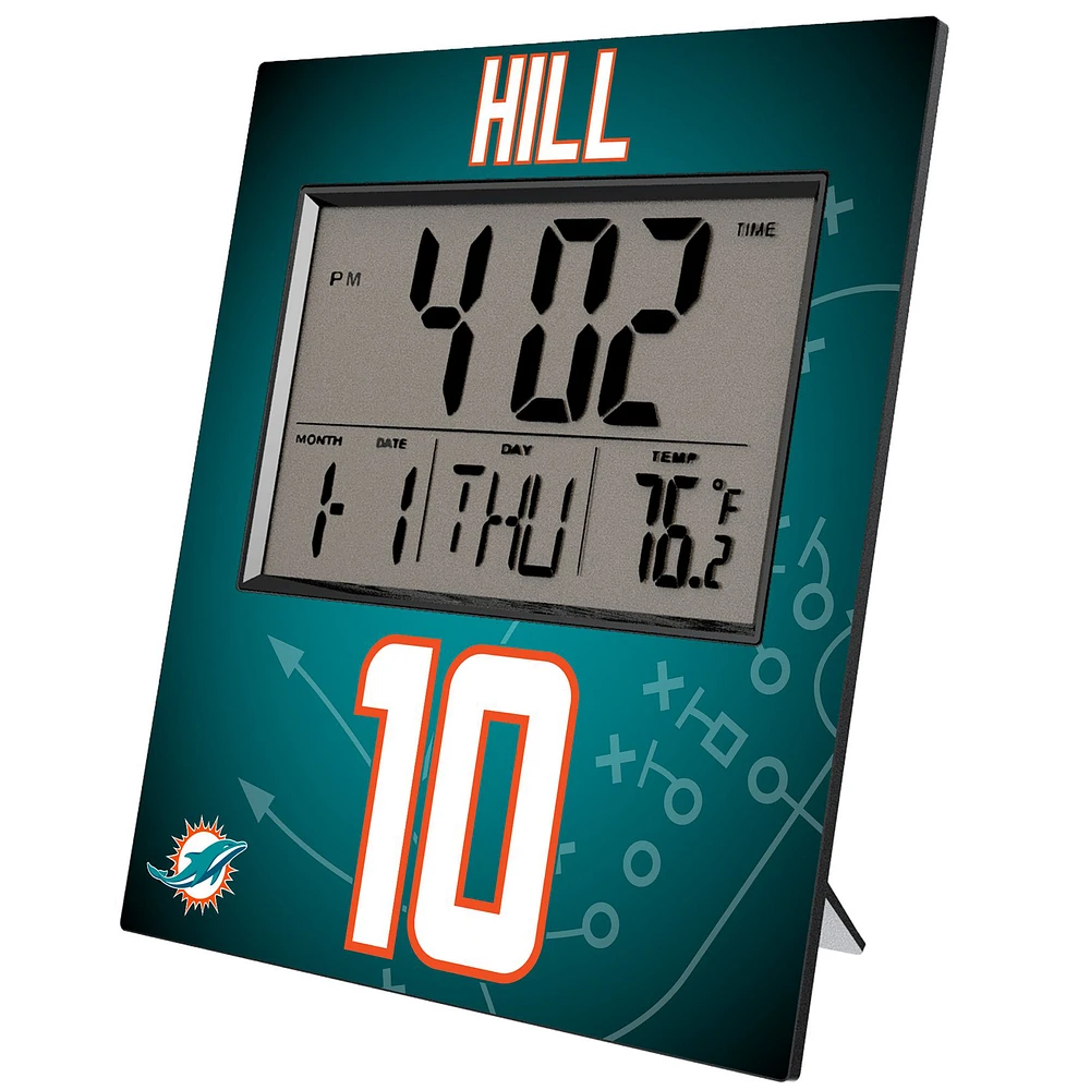 Keyscaper Tyreek Hill Miami Dolphins Digital Desk & Wall Clock