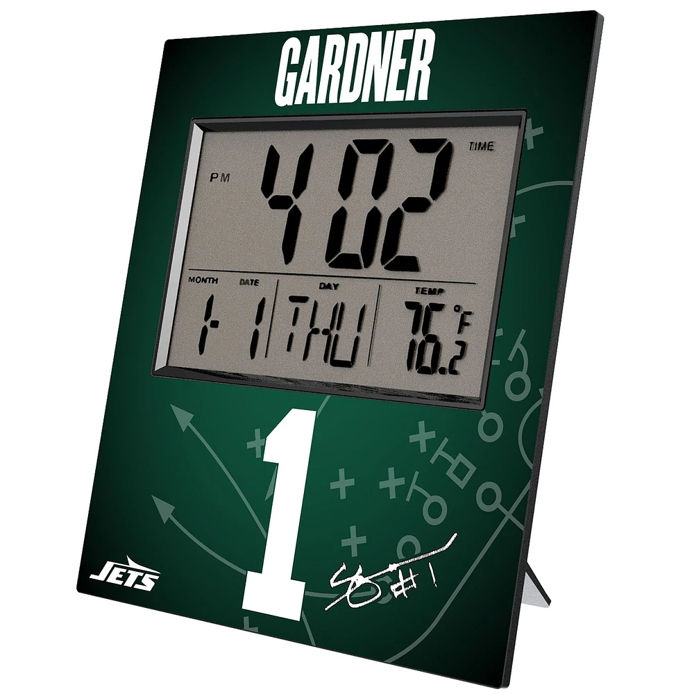 Keyscaper Ahmad Sauce Gardner New York Jets Digital Desk & Wall Clock