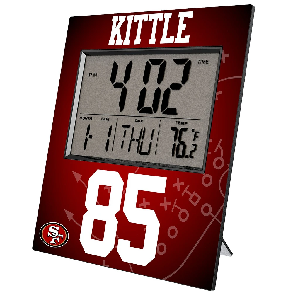 Keyscaper George Kittle San Francisco 49ers Digital Desk & Wall Clock