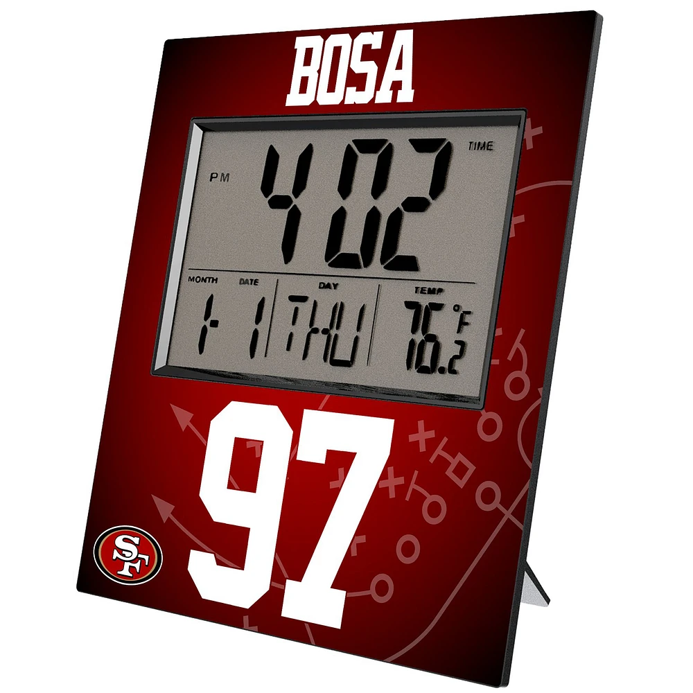 Keyscaper Nick Bosa San Francisco 49ers Digital Desk & Wall Clock