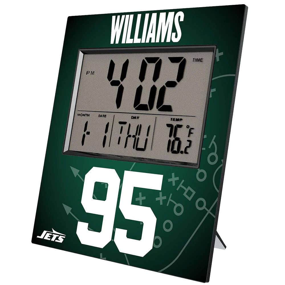 Keyscaper Quinnen Williams New York Jets Digital Desk & Wall Clock