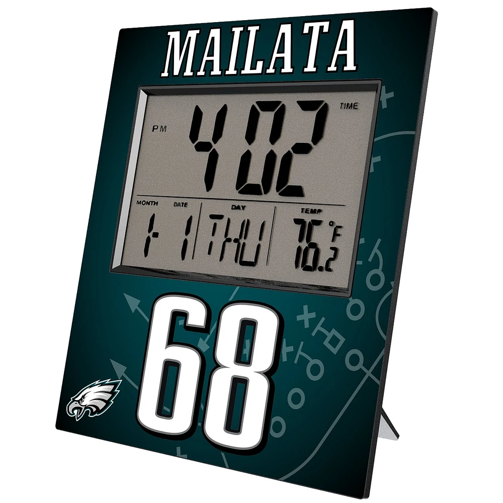 Keyscaper Jordan Mailata Philadelphia Eagles Digital Desk & Wall Clock