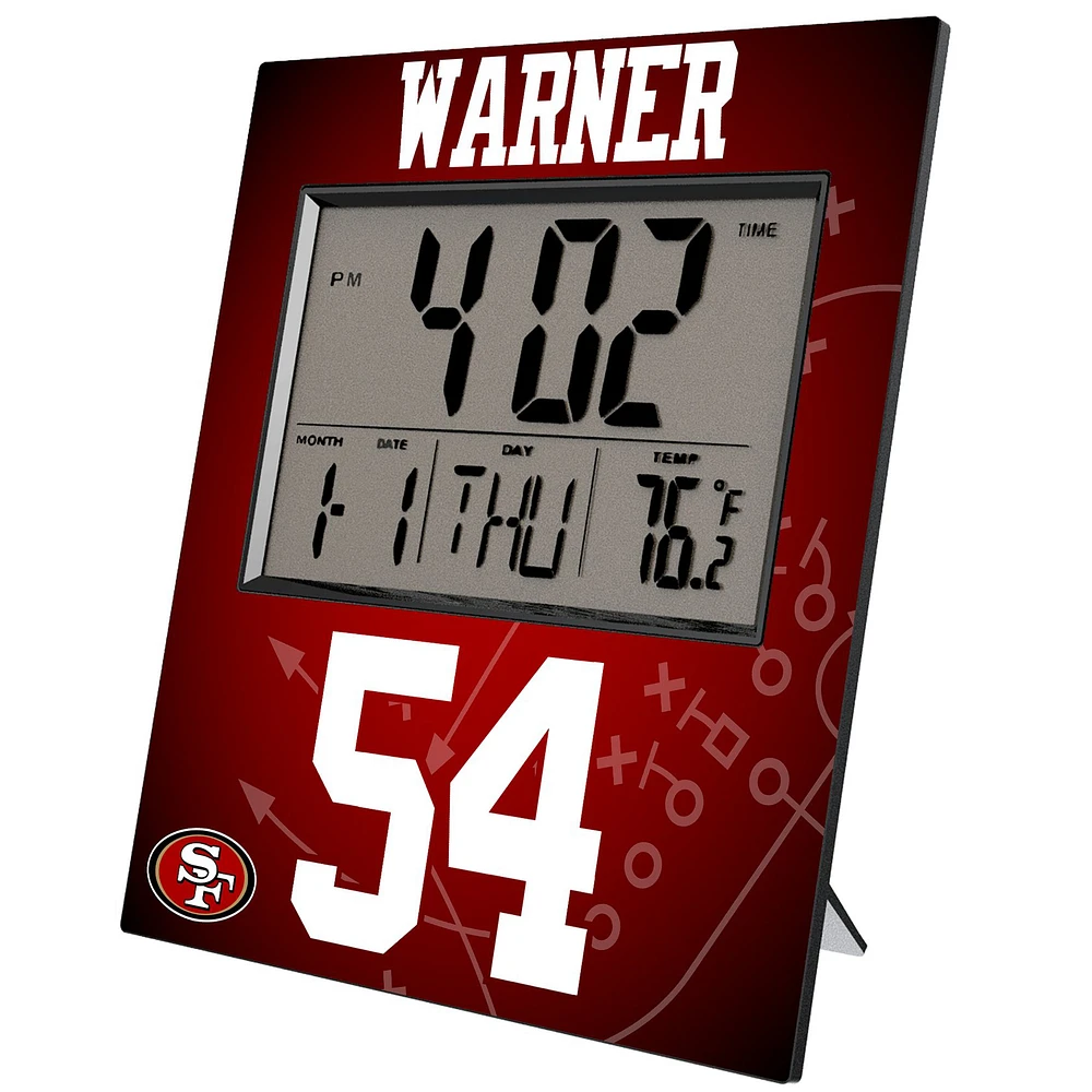 Keyscaper Fred Warner San Francisco 49ers Digital Desk & Wall Clock