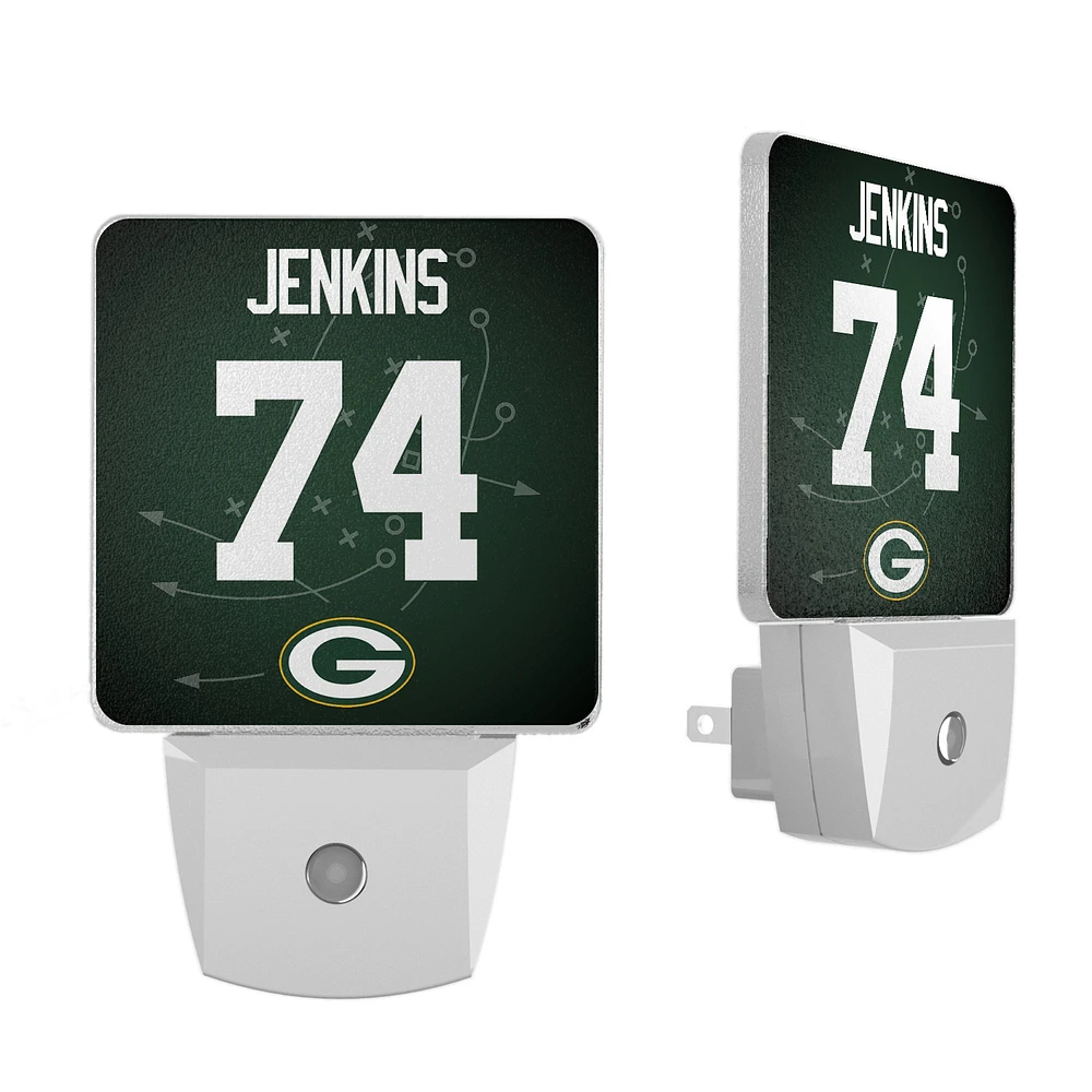 Keyscaper Elgton Jenkins Green Bay Packers Nightlight 2-Pack