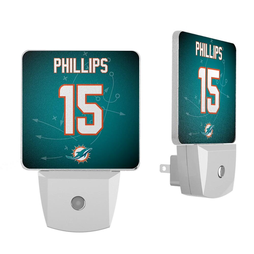 Keyscaper Jaelan Phillips Miami Dolphins Nightlight 2-Pack
