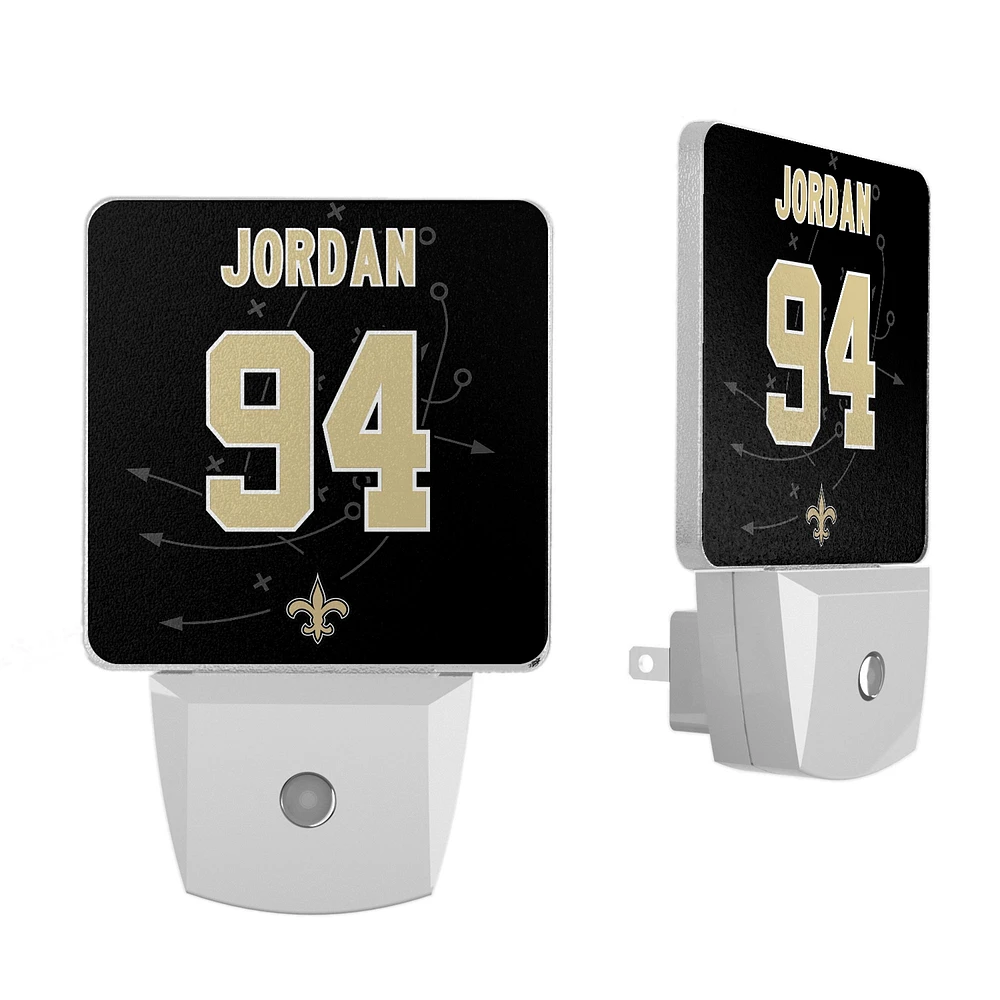Keyscaper Cameron Jordan New Orleans Saints Nightlight 2-Pack