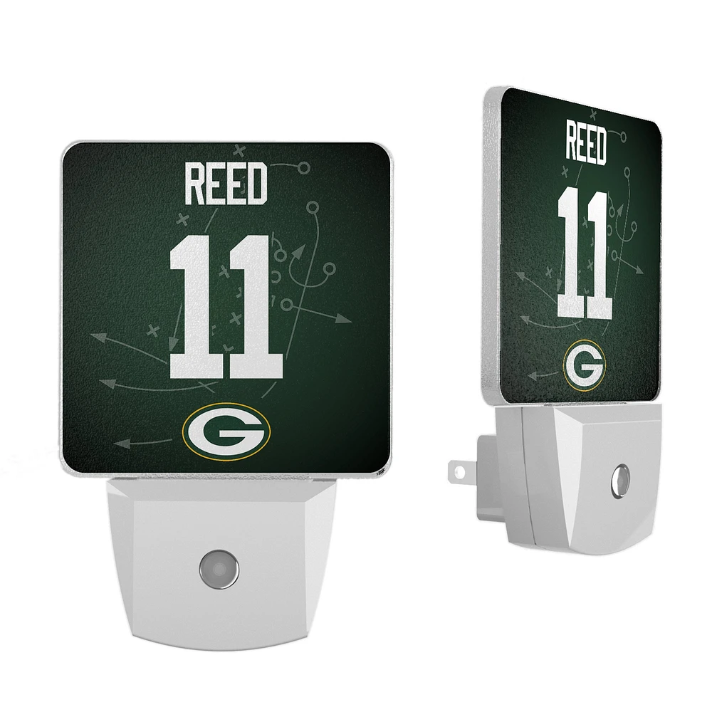 Keyscaper Jayden Reed Green Bay Packers Nightlight 2-Pack