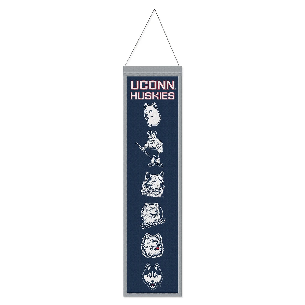 WinCraft UConn Huskies 8" x 32" Wool Evolution Banner