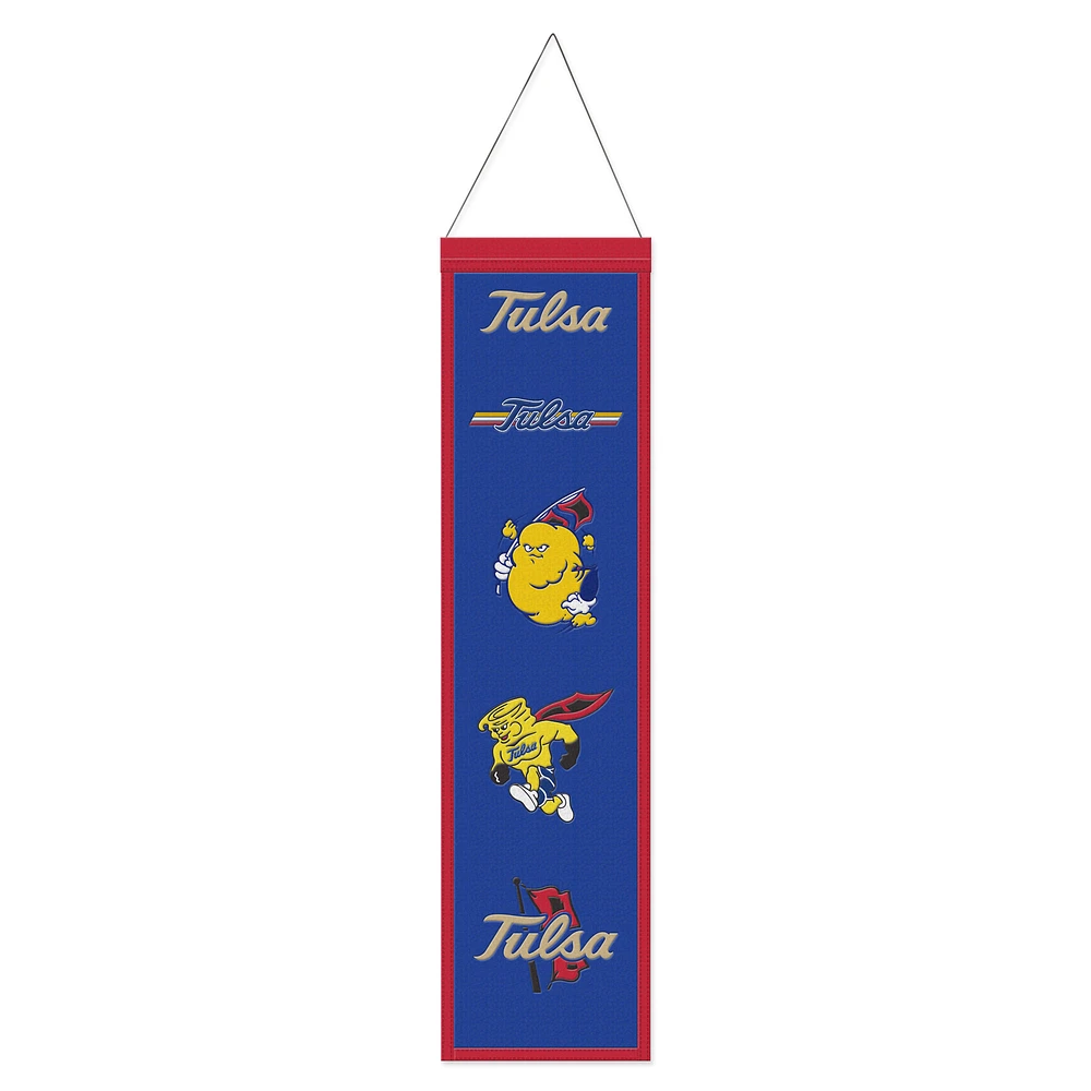 WinCraft Tulsa Golden Hurricane 8" x 32" Wool Evolution Banner