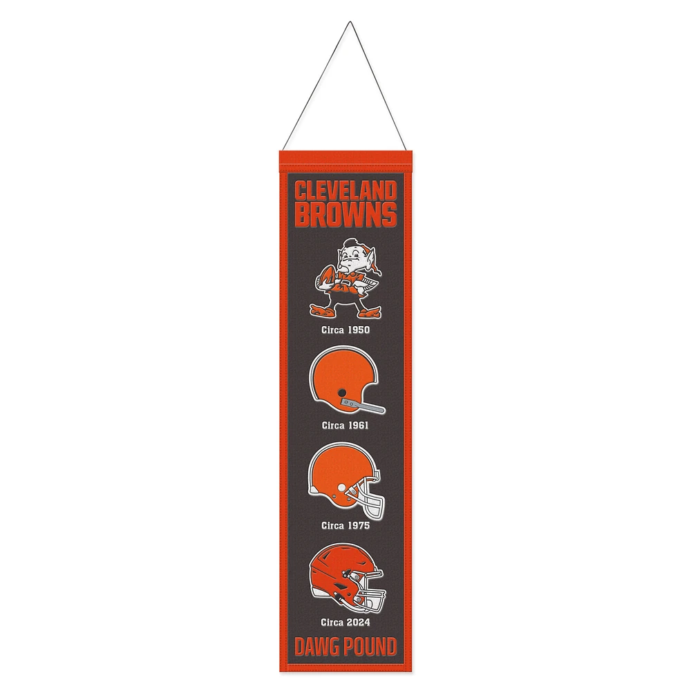 WinCraft Cleveland Browns 8" x 32" Wool Evolution Banner