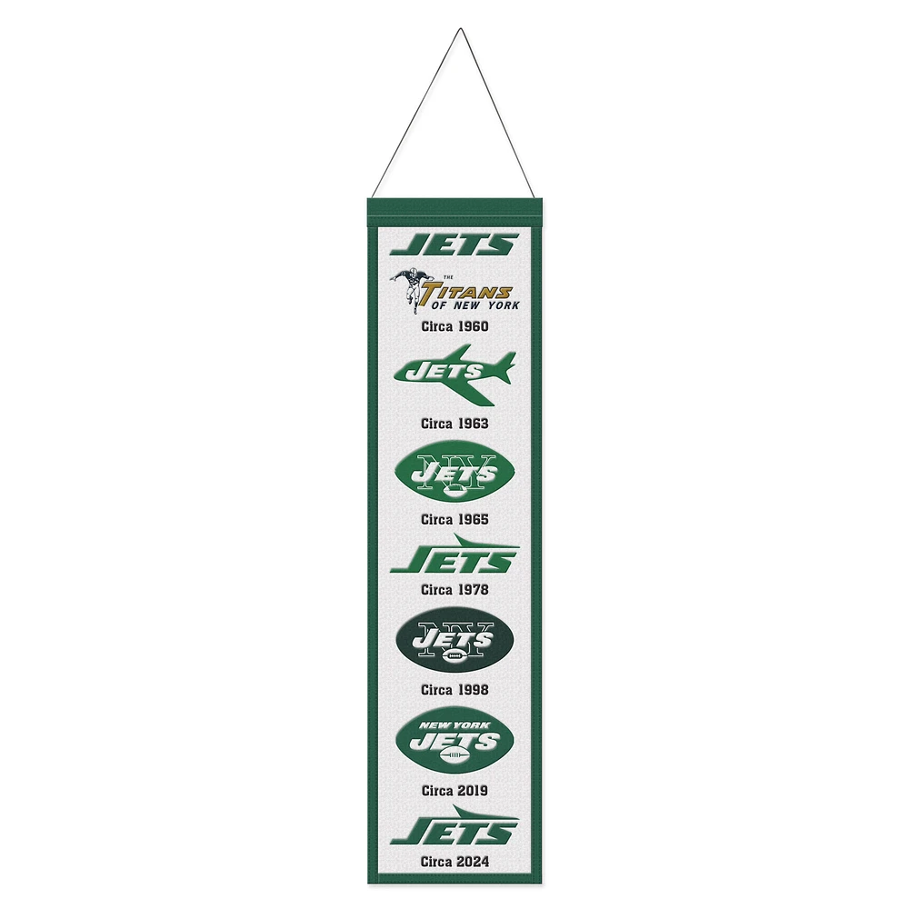 WinCraft New York Jets 8" x 32" Wool Evolution Banner