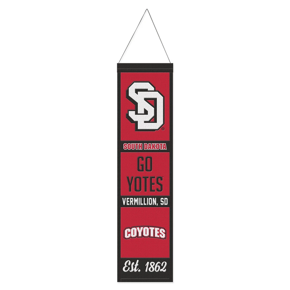 WinCraft South Dakota Coyotes 8" x 32" Wool Evolution Banner