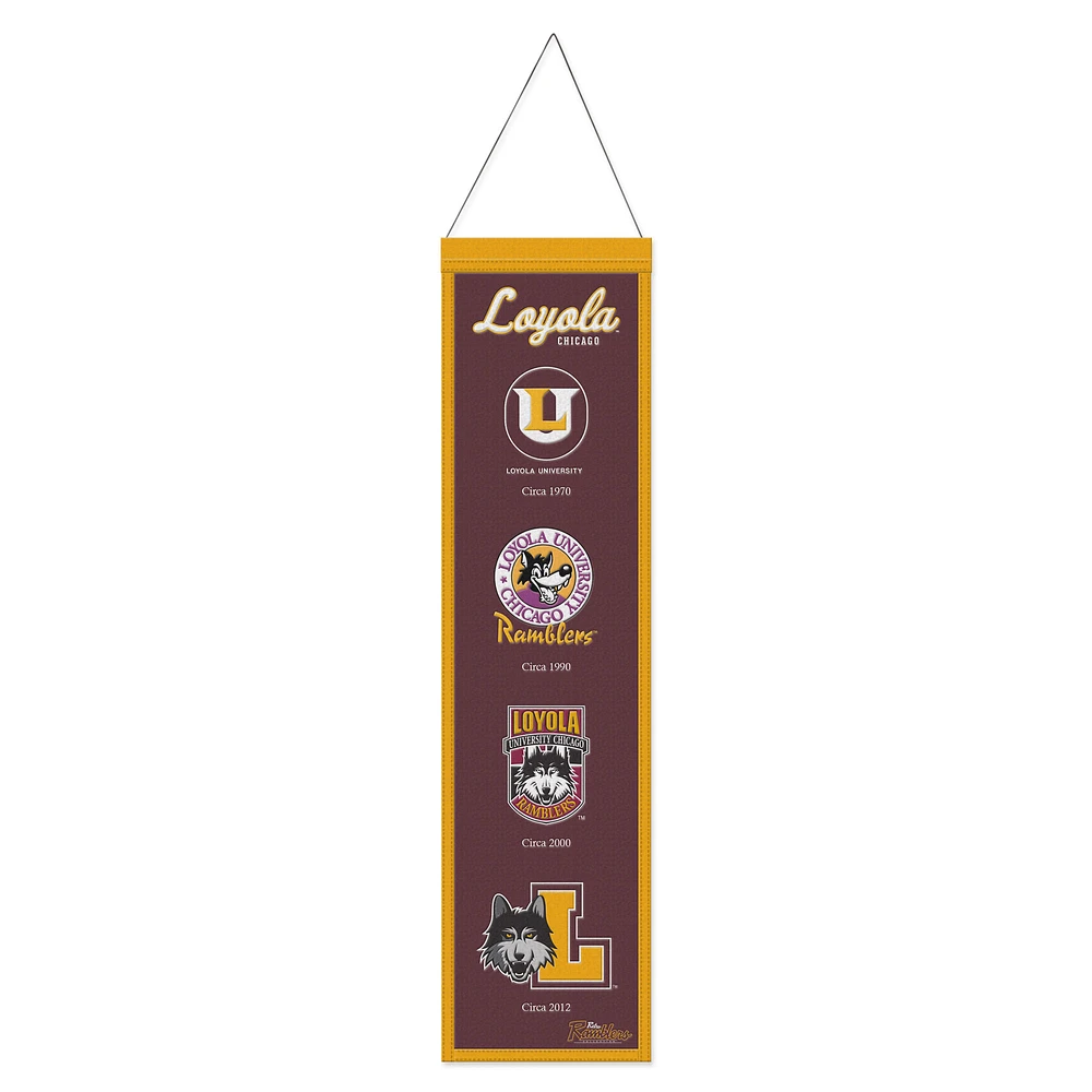 WinCraft Loyola Chicago Ramblers 8" x 32" Wool Evolution Banner
