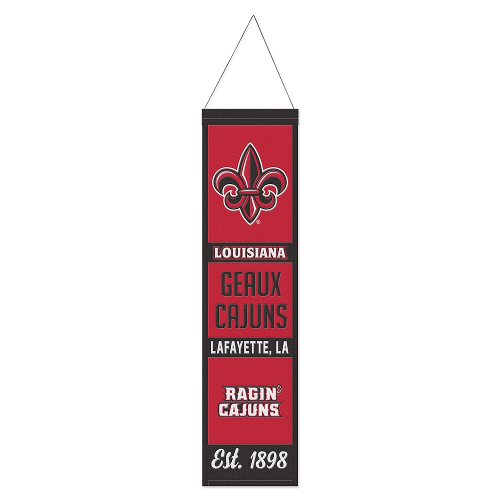 WinCraft Louisiana Ragin' Cajuns 8" x 32" Wool Evolution Banner
