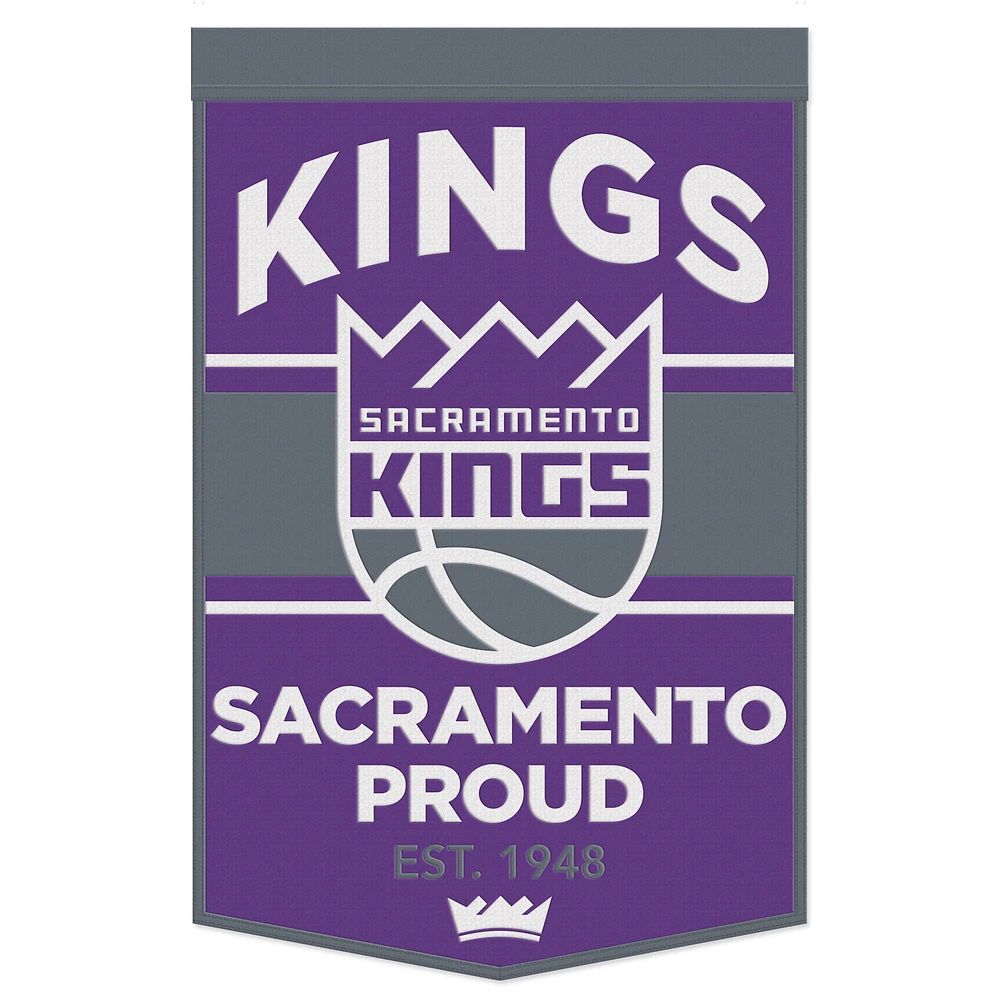 WinCraft Sacramento Kings 24" x 38" Wool Slogan Banner