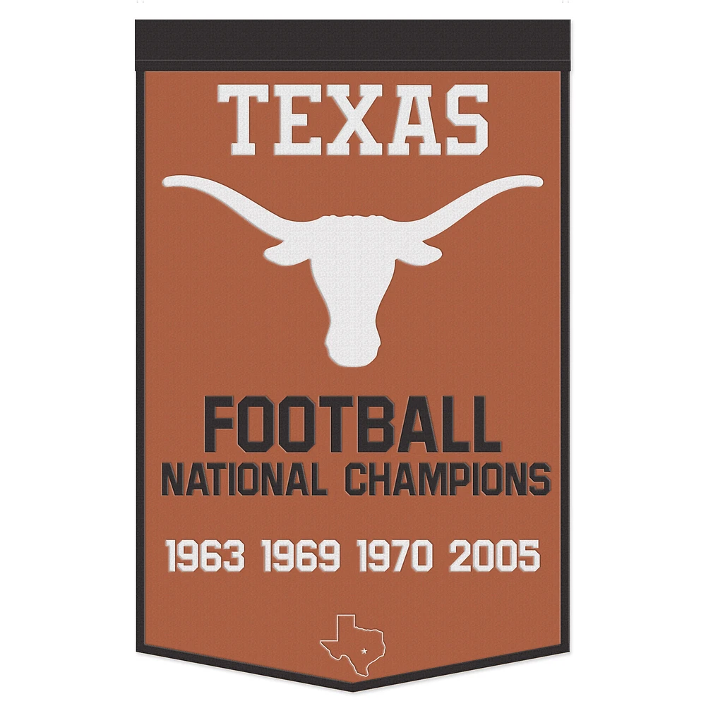 WinCraft Texas Longhorns 24" x 38" Wool Championship Banner