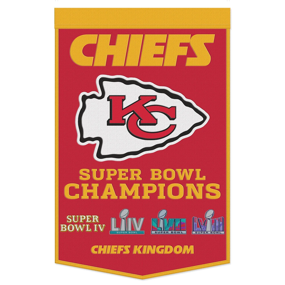 WinCraft Kansas City Chiefs 24" x 38" Wool Championship Banner