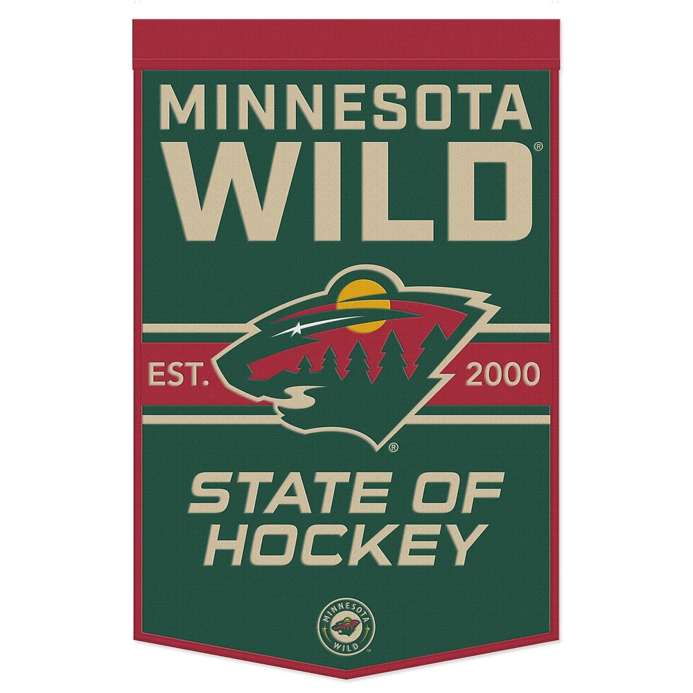 WinCraft Minnesota Wild 24" x 38" Wool Slogan Banner