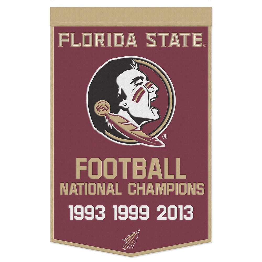 WinCraft Florida State Seminoles 24" x 38" Wool Championship Banner