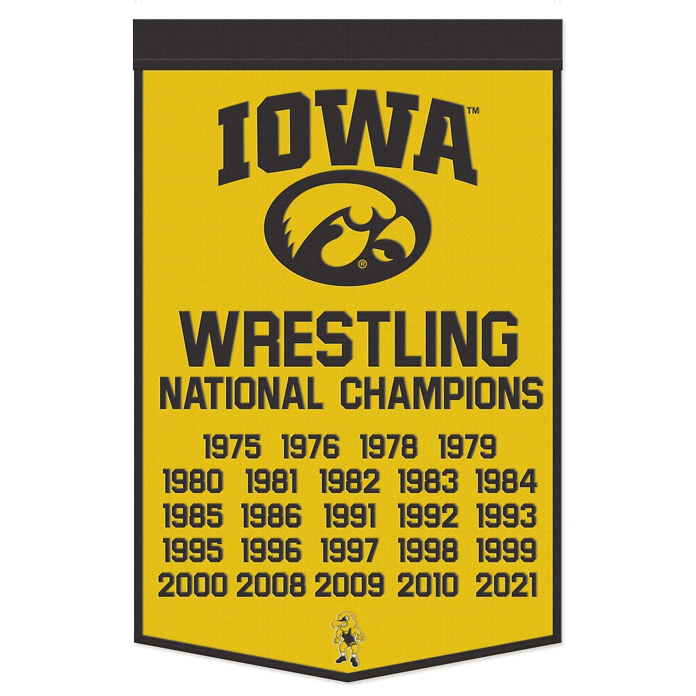 WinCraft Iowa Hawkeyes 24" x 38" Wool Championship Banner
