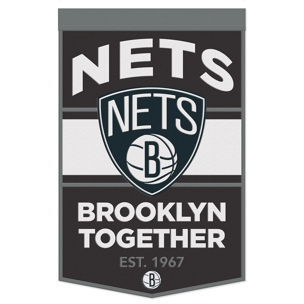 WinCraft Brooklyn Nets 24" x 38" Wool Slogan Banner