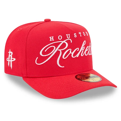 Men's New Era Red Houston Rockets 2025 NBA Draft A-Frame 59FIFTY Fitted Hat