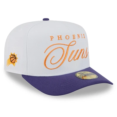 Men's New Era White/Purple Phoenix Suns 2025 NBA Draft A-Frame 59FIFTY Fitted Hat