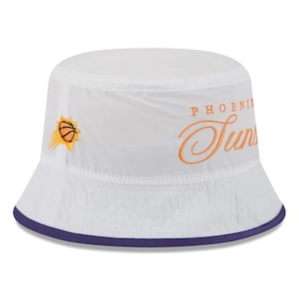 Men's New Era White/Purple Phoenix Suns 2025 NBA Draft Nylon Bucket Hat
