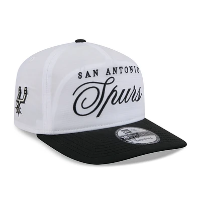 Men's New Era White/Black San Antonio Spurs 2025 NBA Draft On-Stage Nylon 19TWENTY Adjustable Hat
