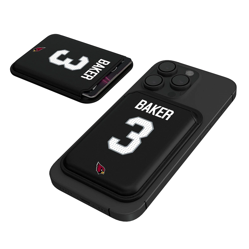 Keyscaper Budda Baker Black Arizona Cardinals Magnetic Credit Card Wallet
