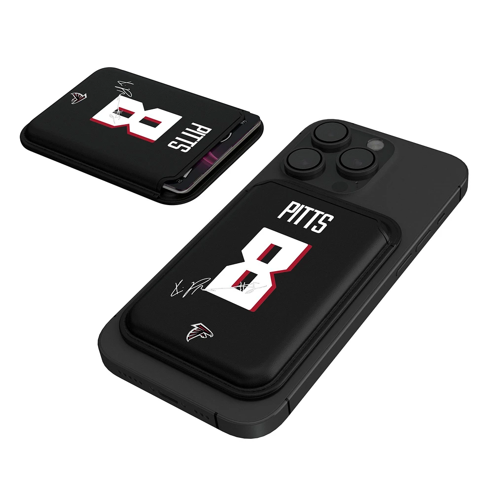 Keyscaper Kyle Pitts Black Atlanta Falcons Magnetic Credit Card Wallet