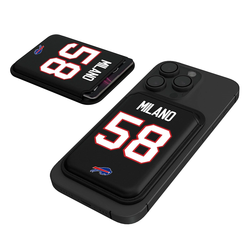 Keyscaper Matt Milano Black Buffalo Bills Magnetic Credit Card Wallet