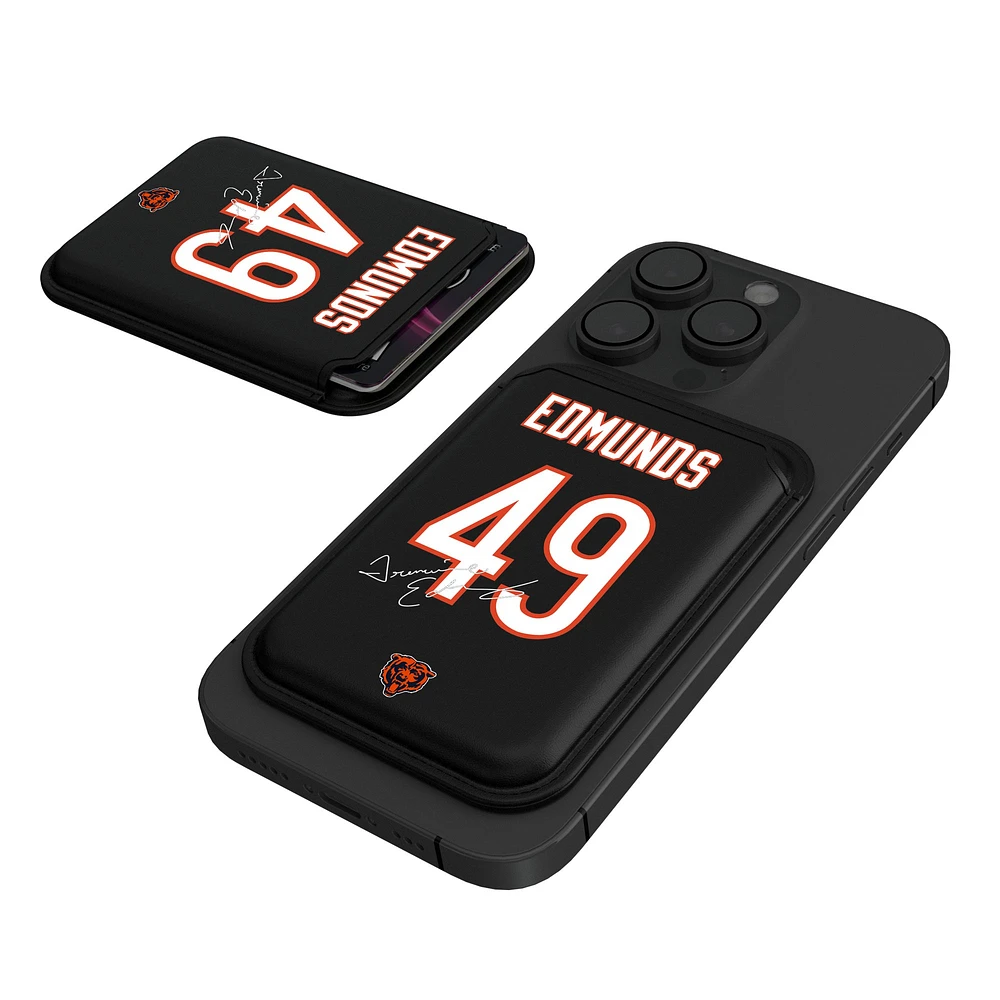 Keyscaper Tremaine Edmunds Black Chicago Bears Magnetic Credit Card Wallet