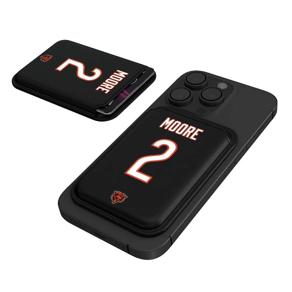 Keyscaper D.J. Moore Black Chicago Bears Magnetic Credit Card Wallet