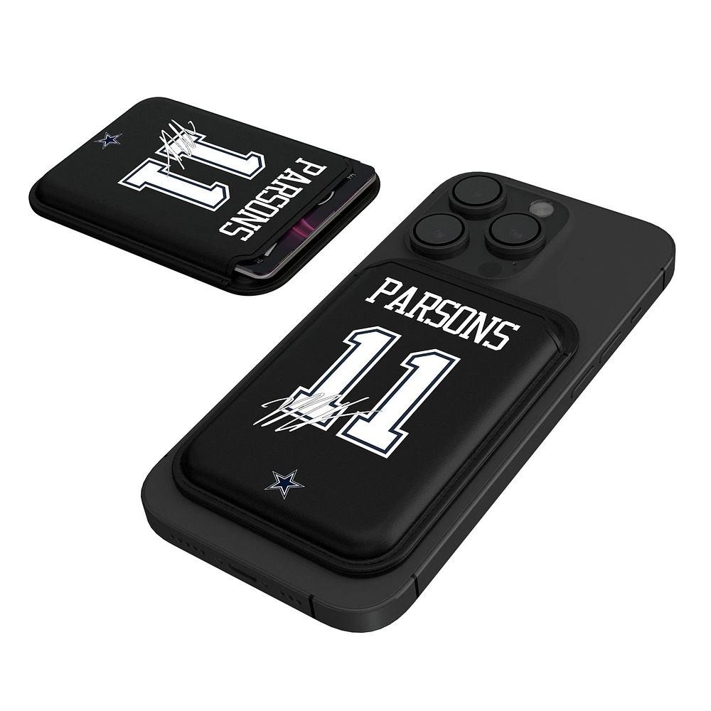 Keyscaper Micah Parsons Black Dallas Cowboys Magnetic Credit Card Wallet