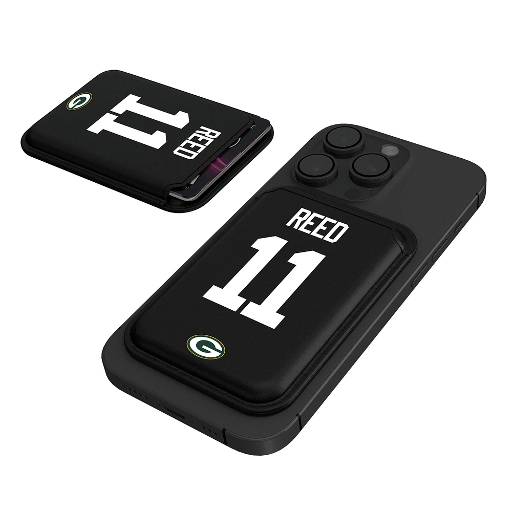 Keyscaper Jayden Reed Black Green Bay Packers Magnetic Credit Card Wallet