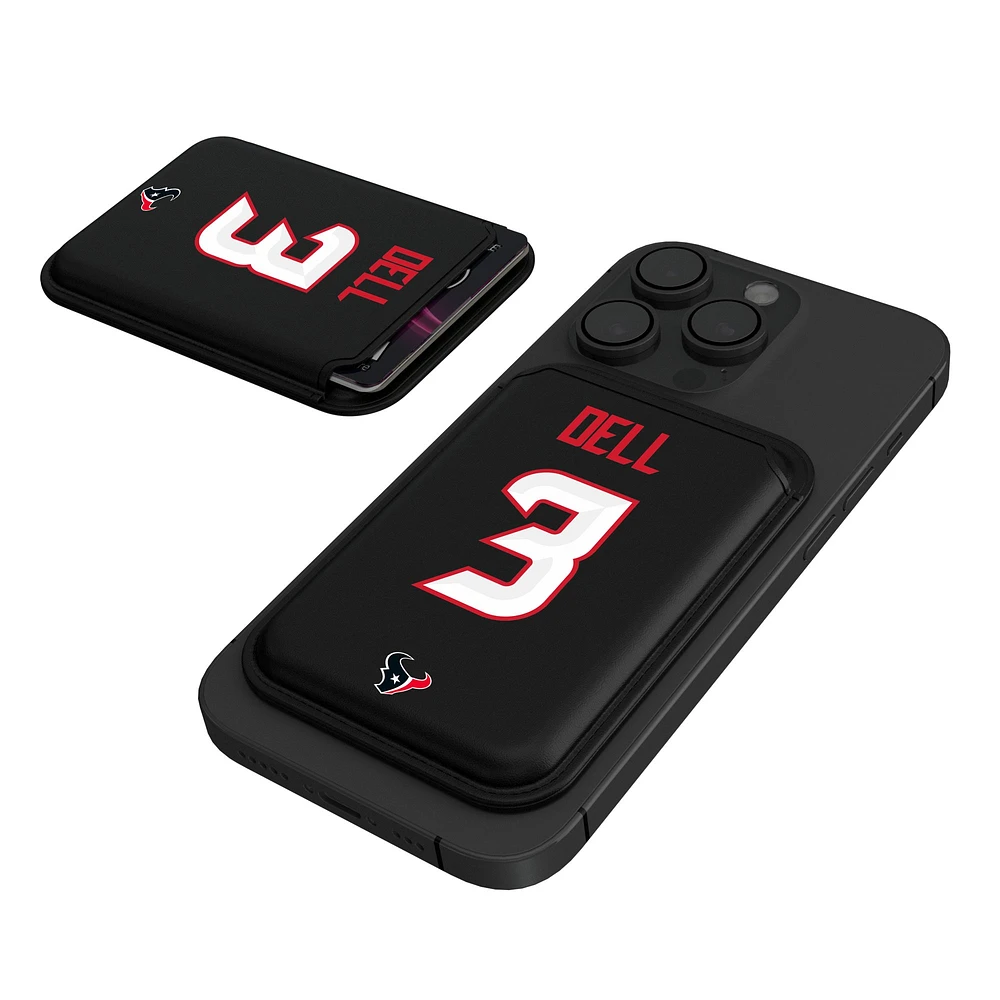 Keyscaper Tank Dell Black Houston Texans Magnetic Credit Card Wallet