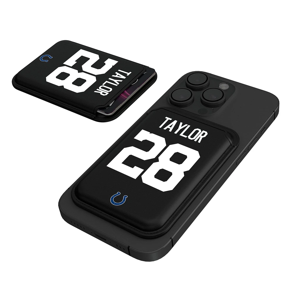 Keyscaper Jonathan Taylor Black Indianapolis Colts Magnetic Credit Card Wallet