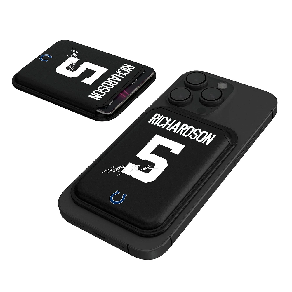 Keyscaper Anthony Richardson Black Indianapolis Colts Magnetic Credit Card Wallet