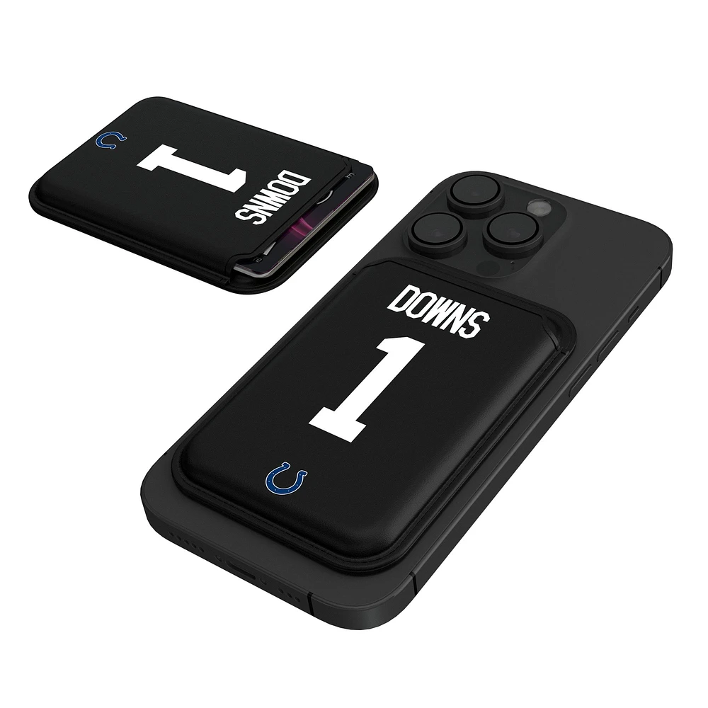 Keyscaper Josh Downs Black Indianapolis Colts Magnetic Credit Card Wallet