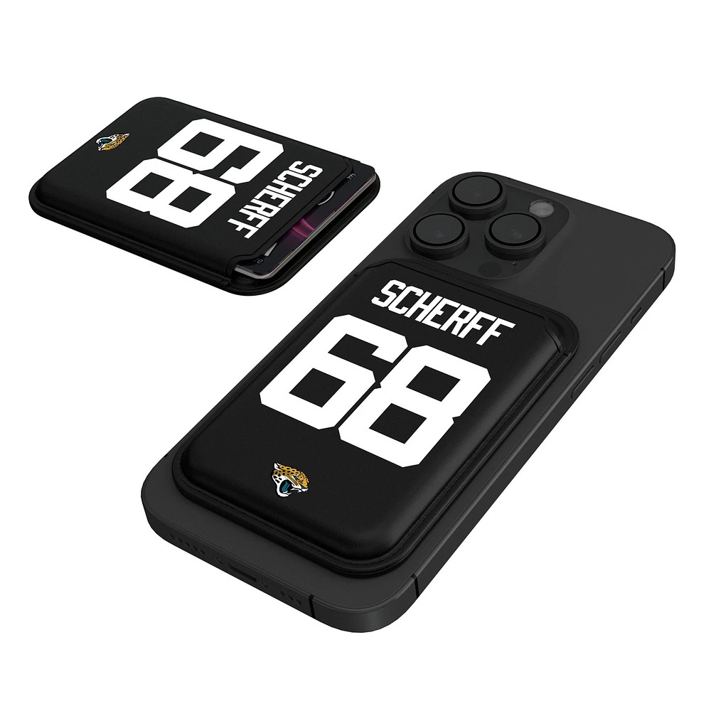 Keyscaper Brandon Scherff Black Jacksonville Jaguars Magnetic Credit Card Wallet