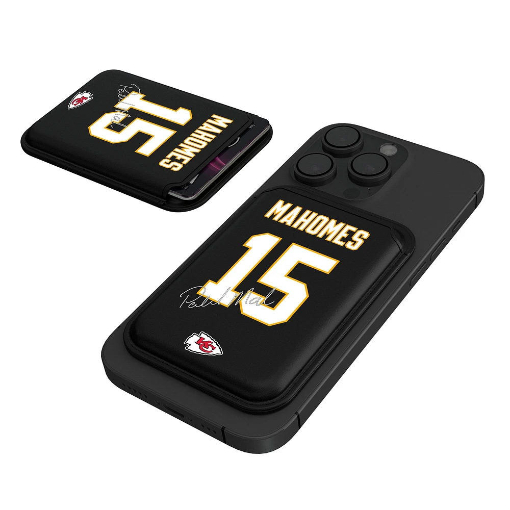 Keyscaper Patrick Mahomes Black Kansas City Chiefs Magnetic Credit Card Wallet