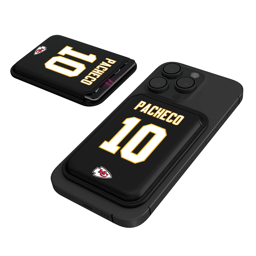 Keyscaper Isiah Pacheco Black Kansas City Chiefs Magnetic Credit Card Wallet