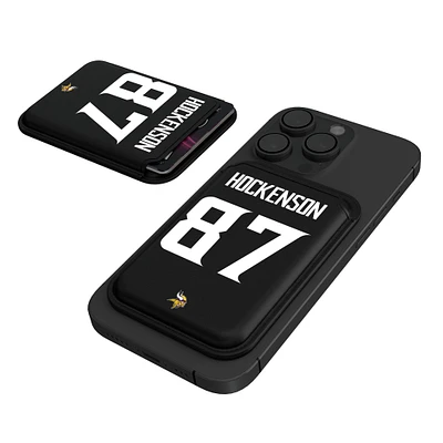Keyscaper T.J. Hockenson Black Minnesota Vikings Magnetic Credit Card Wallet